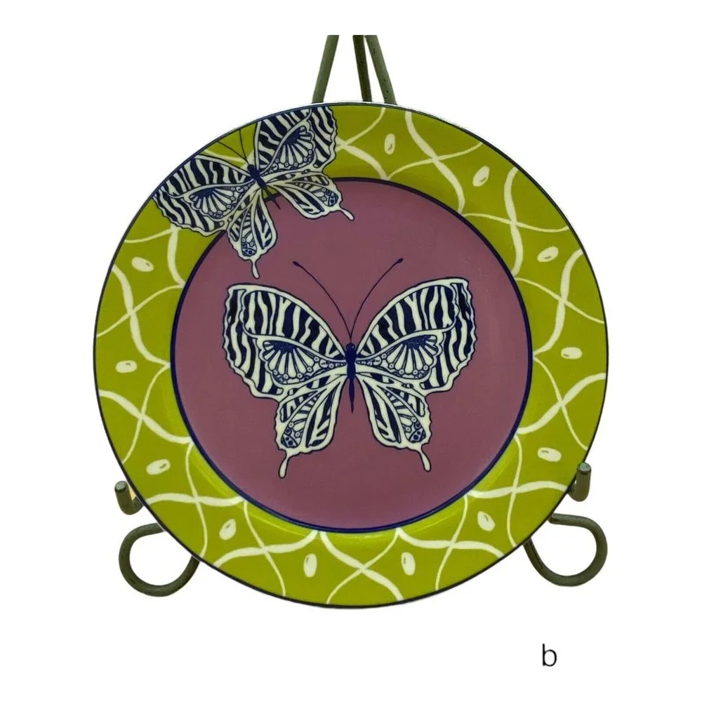 Anthropologie Haveli Dessert Butterfly 8” Plate b